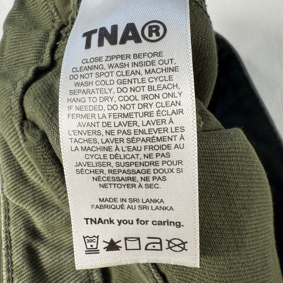 Aritzia TNA Cargo Carpenter Pants Olive Green Women 2 Utility Workwear Gorpcore - Picture 14 of 15